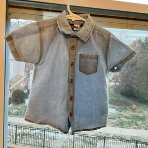 French Toast Light Blue Kids Button-Up Shirt